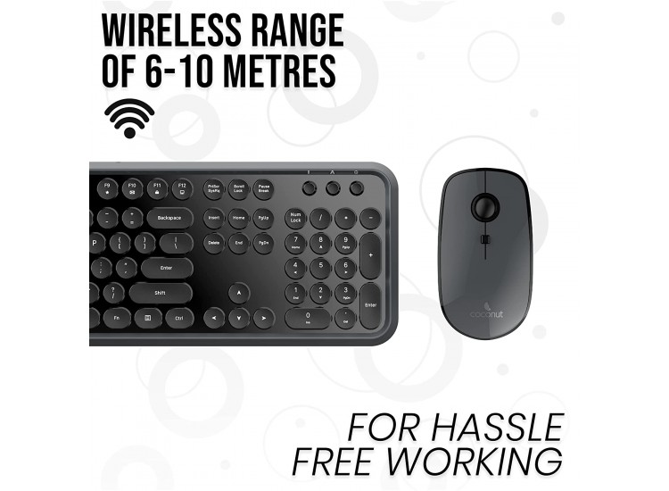 COCONUT WIRELESS KEYBOARD & MOUSE WKM14 CLASSIC
