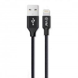 EVM USB TO LIGHTNING/IPHONE CABLE METAL HEAD & BRAIDED CABLE CM06