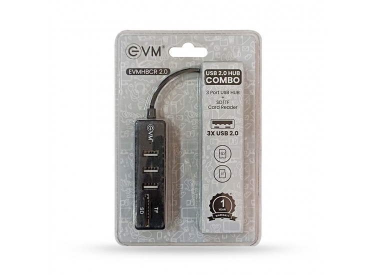 EVM USB HUB WITH CARD READER HBCR 2.0