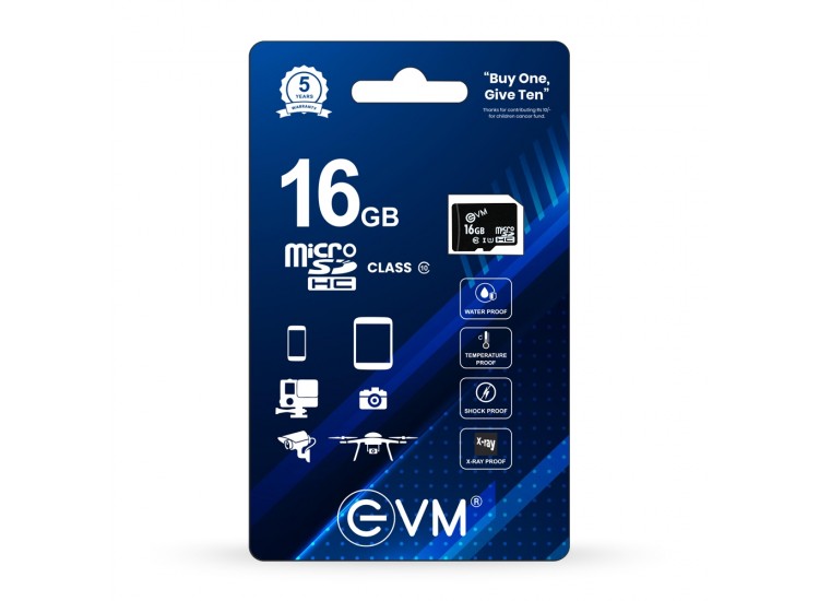 EVM 16GB CLASS 10 MICRO SD CARD