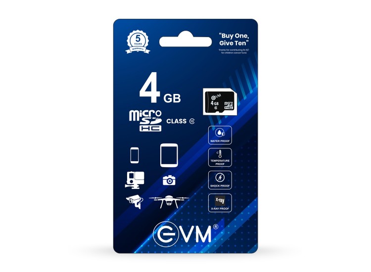 EVM 4GB CLASS 6 MICRO SD CARD