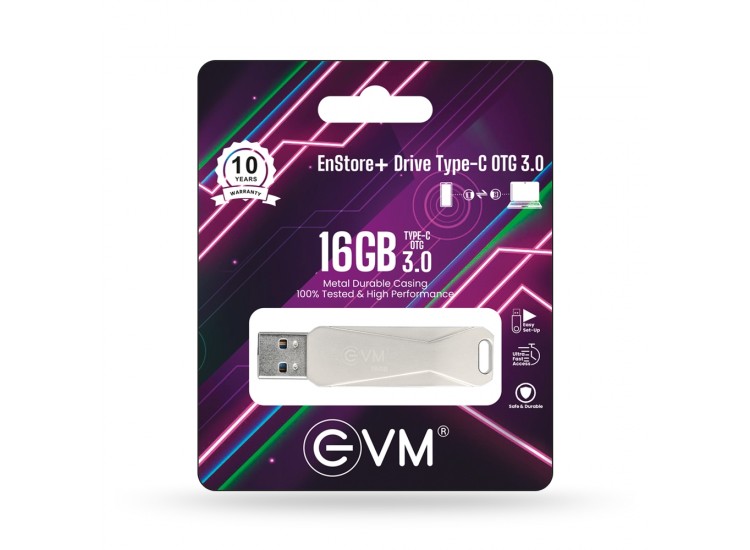EVM 16GB PENDRIVE USB 3.0 TYPE C OTG