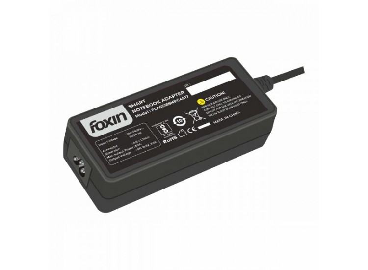 FOXIN LAPTOP ADAPTER FOR HP 65W YELLOW PIN