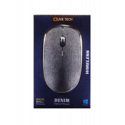 Live Tech Wireless Denim Mouse - Grey