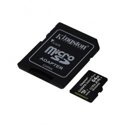 KINGSTON 64GB MICRO SD WITH ADAPTER CLASS 10